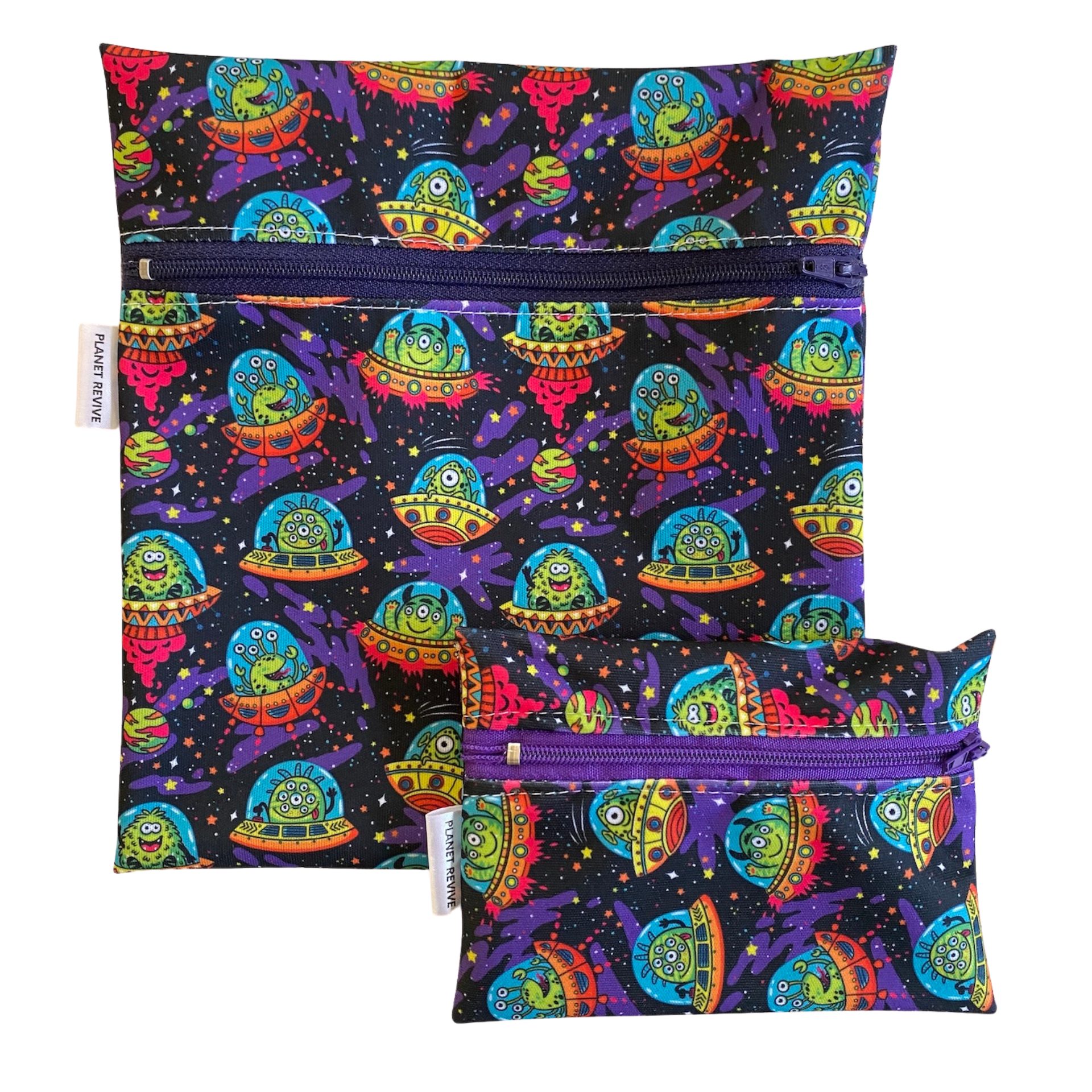 Planet Revive Reusable Snack Sandwich Bag Aliens