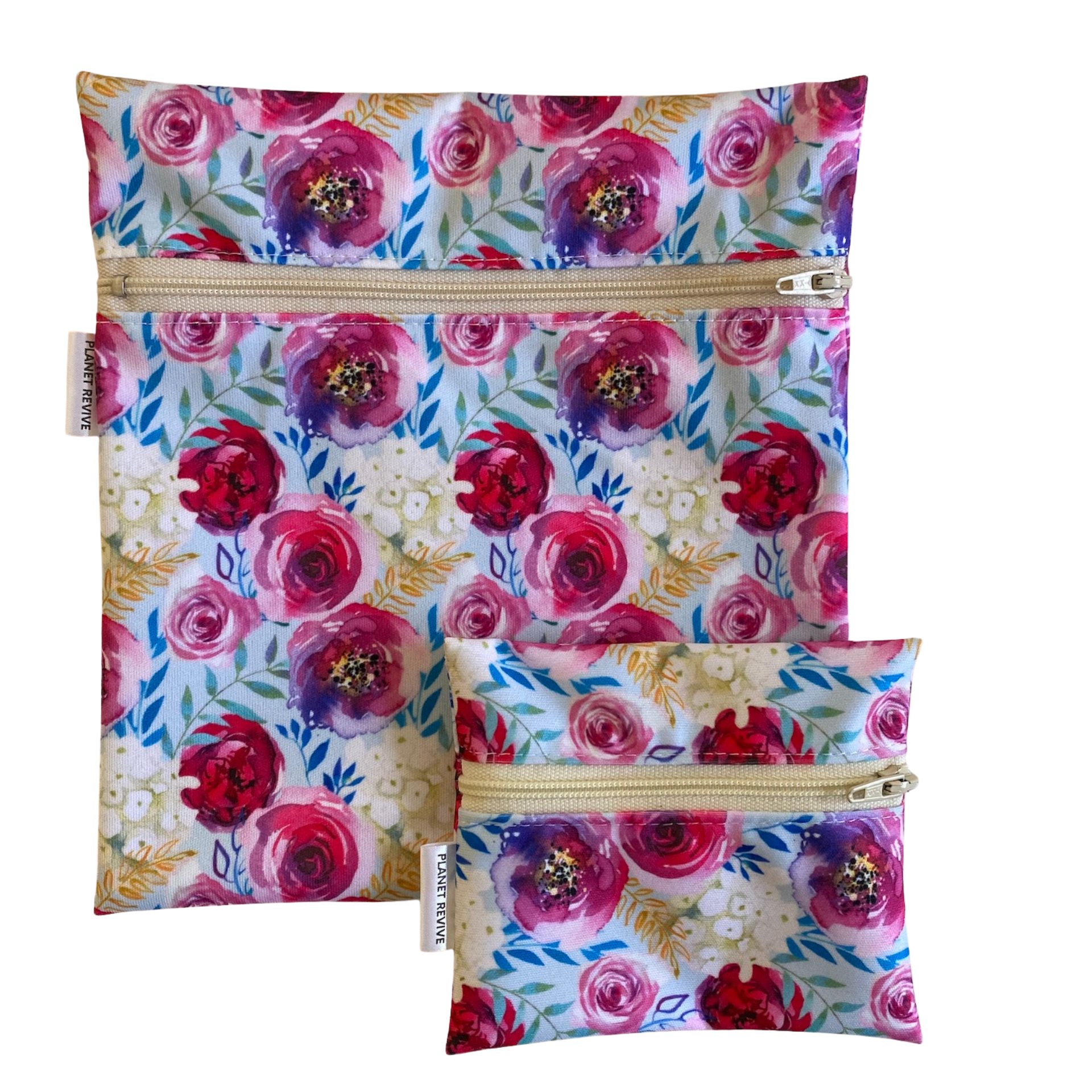 Planet Revive Reusable Snack Sandwich Bag Roses