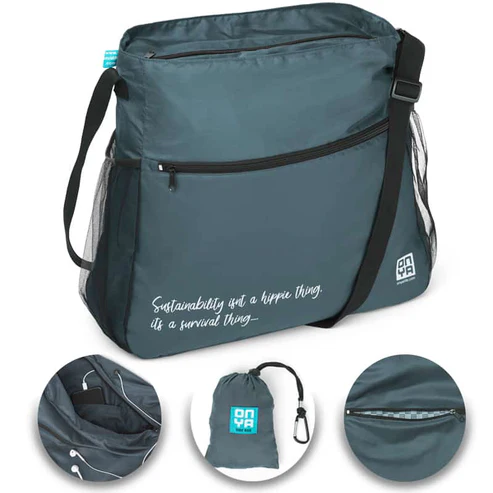 Onya Side Bag Charcoal Quote