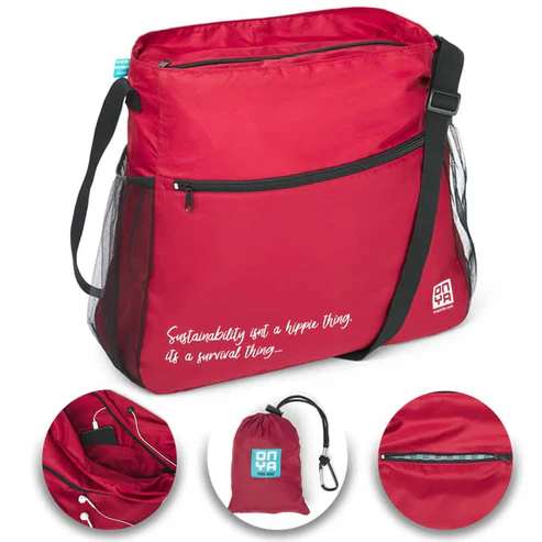 Onya Side Bag Red Quote