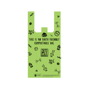 Pet waste bags with handles