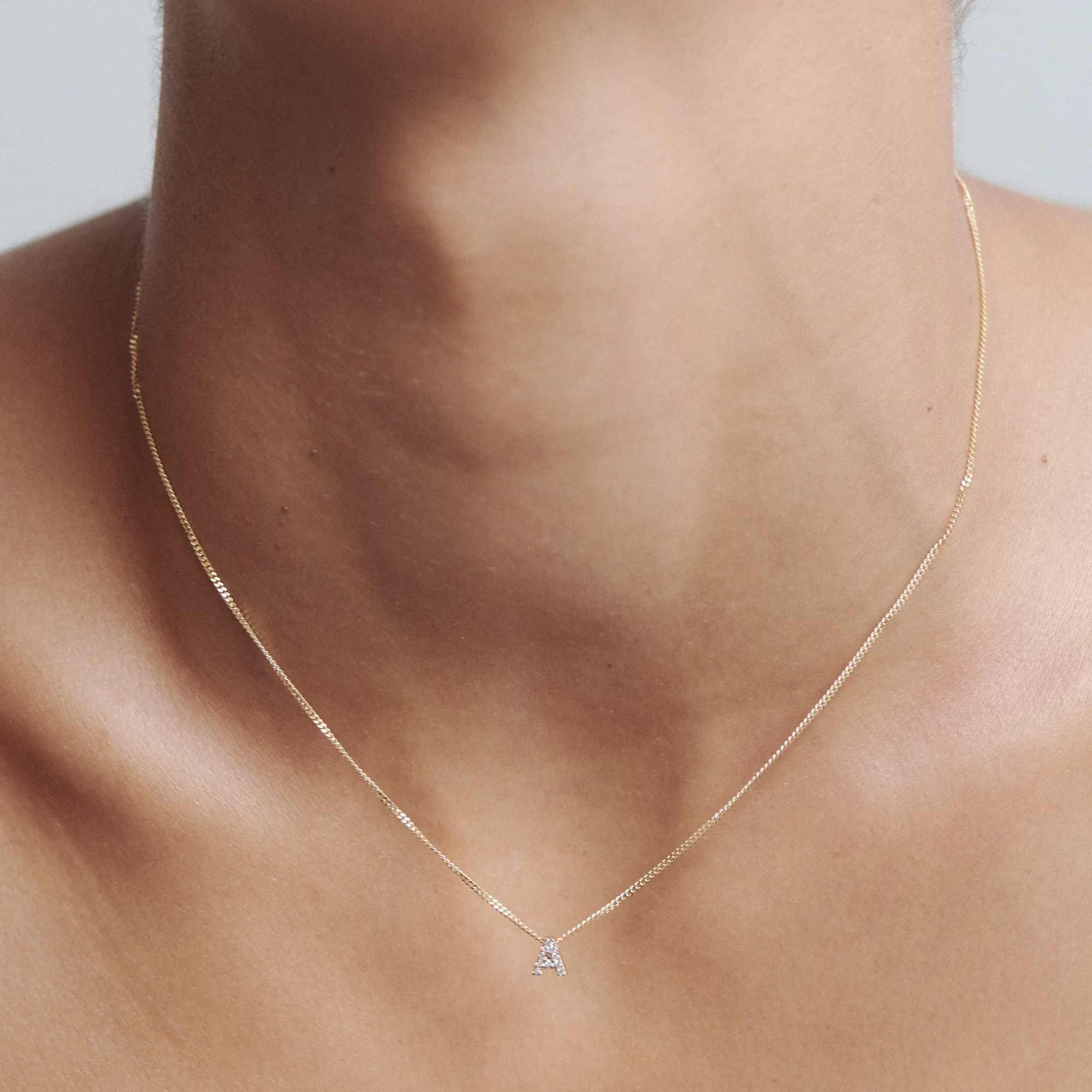 Kate & Kole Diamond Letter Necklace