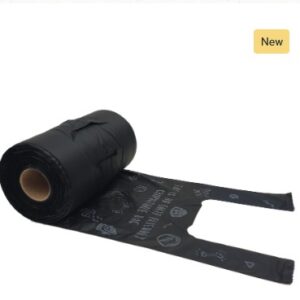Pet Waste Bags with handles on a roll