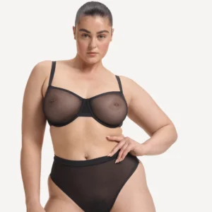 Mesh Balconette Bra