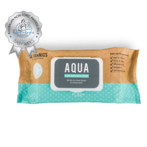 JAK Organics Natural Aqua Baby Wipes With Water & Chamomile (80 Wipes)