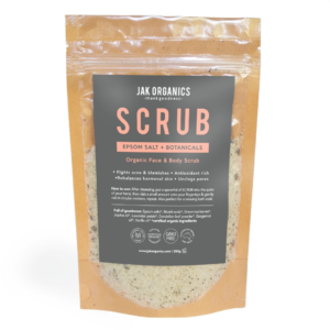 JAK Organics Natural Face Scrub With Epsom Salt & Green Tea (200 g)