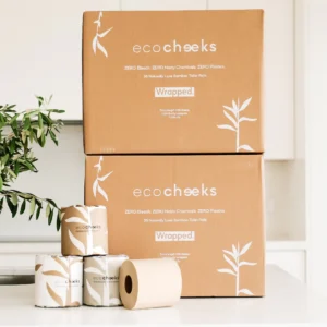 eco cheeks Double WRAPPED 2_cartons 72 rolls bamboo toilet paper