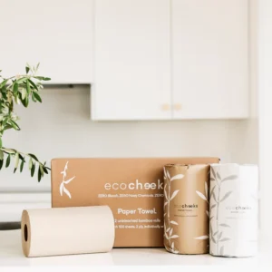 eco cheeks Unbleached 100 Bamboo Paper Towel 12 Rolls